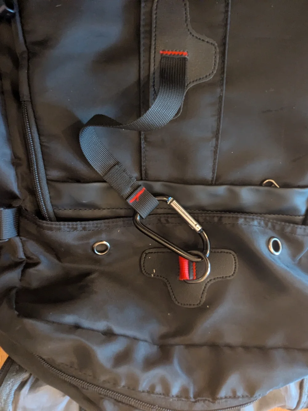 Large Black Travel Hiking Laptop Backpack USB Charging Multi Pocket